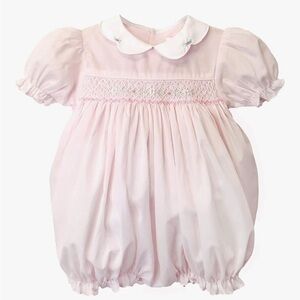 Petit Ami Hand Embroidered Smocked Bubble Romper